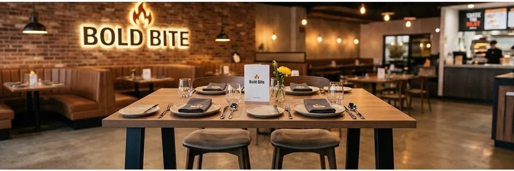 A set restaurant table ready for guests